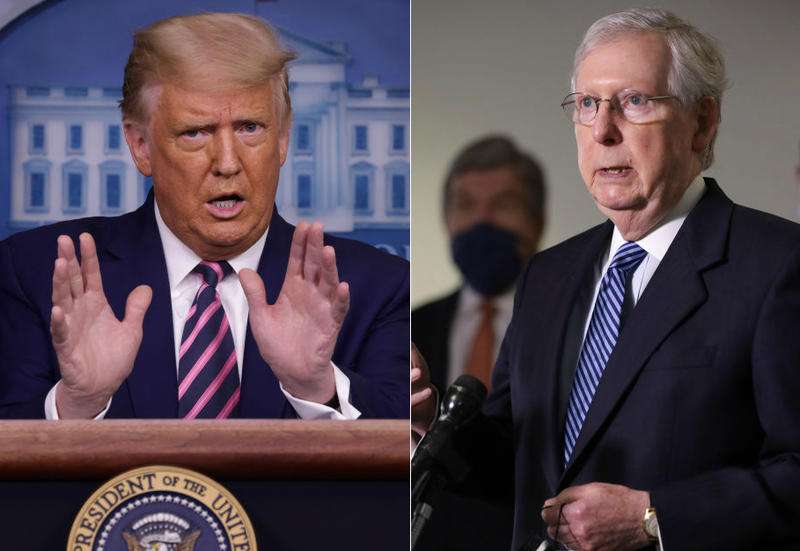 President Donald Trump and Senate Majority Leader Mitch McConnell