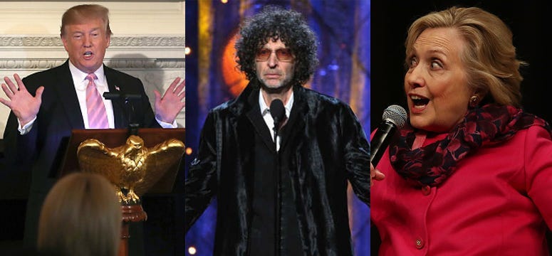 Donald Trump Howard Stern And Hillary Clinton
