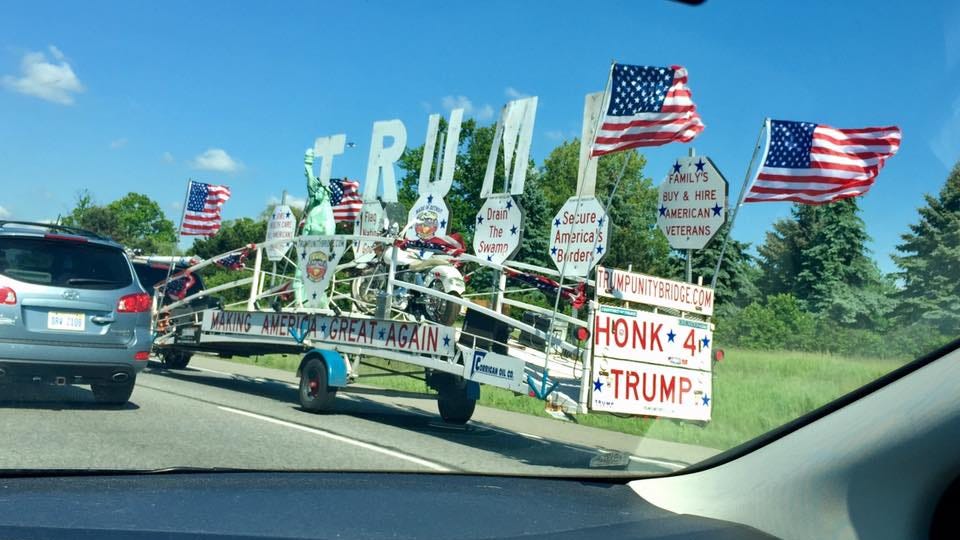 Michigan Man's Trump Unity Bridge Stolen, Smashed Into Median