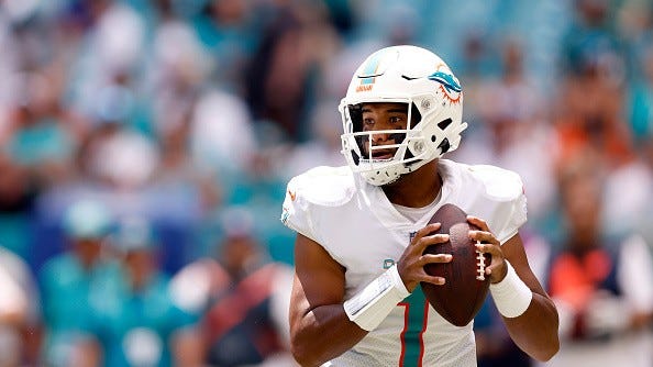 Dolphins QB Tua Tagovailoa leaves game vs. Bills on cart after vicious hit