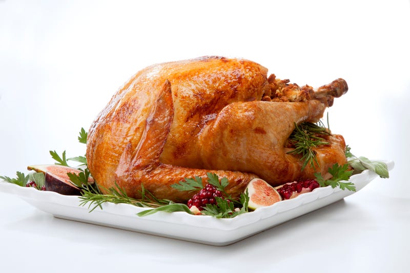 Garnished traditional roasted turkey