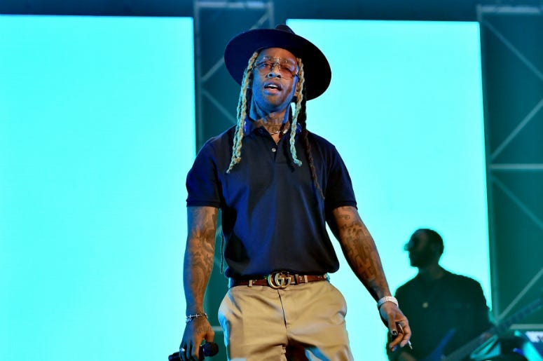 LOS ANGELES, CA - JUNE 22: Ty Dolla Sign performs with Ella Mai at 2018 BET Experience Staples Center Concert, sponsored by COCA-COLA, at L.A. Live on June 22, 2018 in Los Angeles, California.