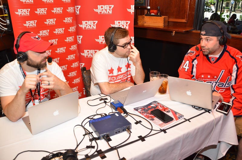 Grant & Danny join Capitals fans for a live broadcast at Elephant and Castle in Washington, D.C. 