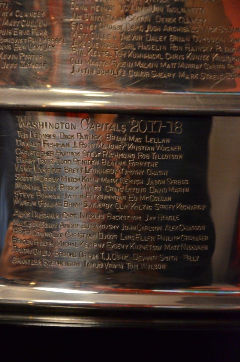The Capitals' names are now engraved on Lord Stanley's Cup