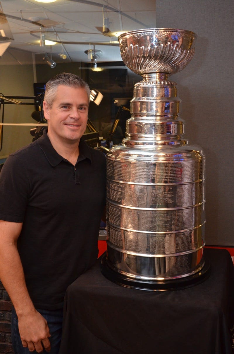 J.P. Flaim poses with the Stanley Cup