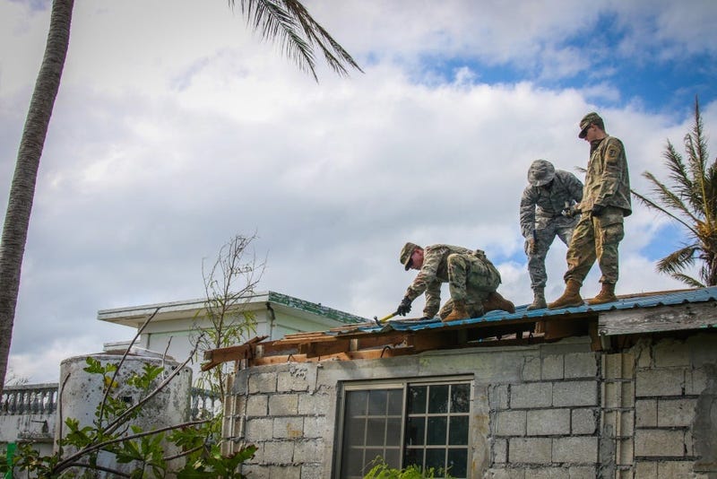 Much-needed temporary roofing to the residents of Saipan who are recovering from Super Typhoon Yutu