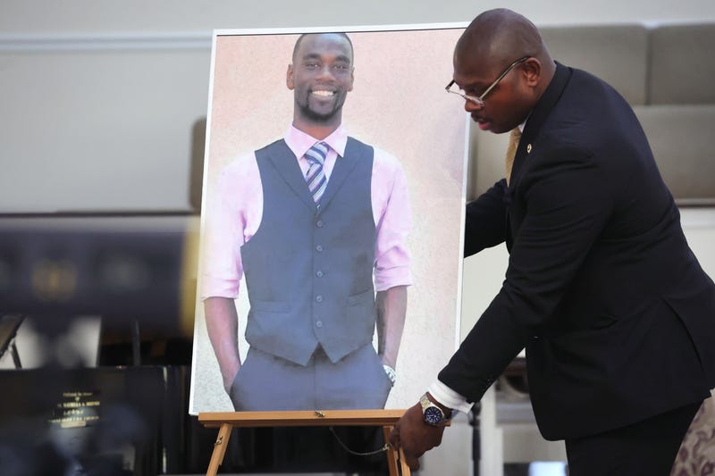 Photo of Tyre Nichols being displayed