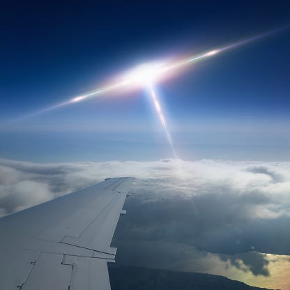 UFO and airliner
