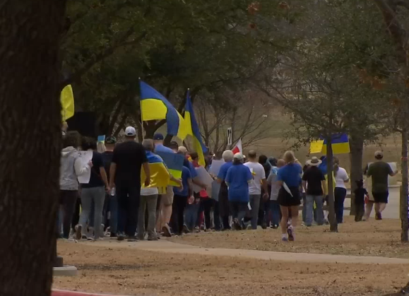 Plano Demonstration Held in Solidarity With Ukraine