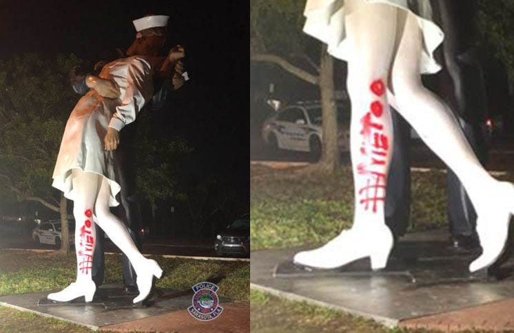 Unconditional Surrender vandalised
