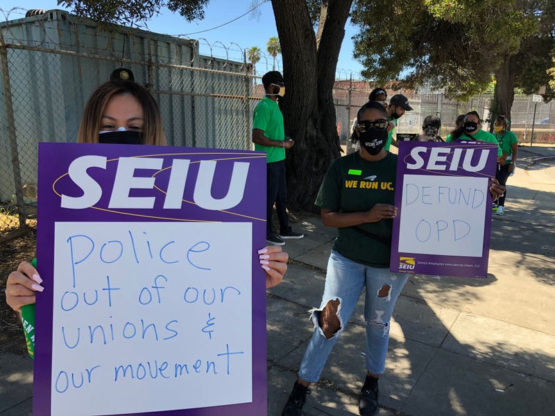 Demonstrators urge Oakland's police union to embrace further reforms in the wake of national outrage.