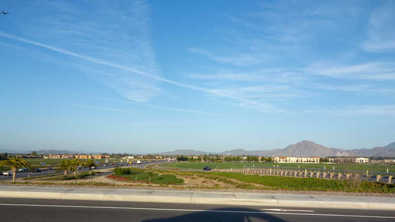 City of Camarillo as seen from its North side along State highway 101, Ventura county, California