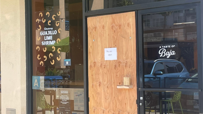 Wood to temporarily replace door broken during break-in
