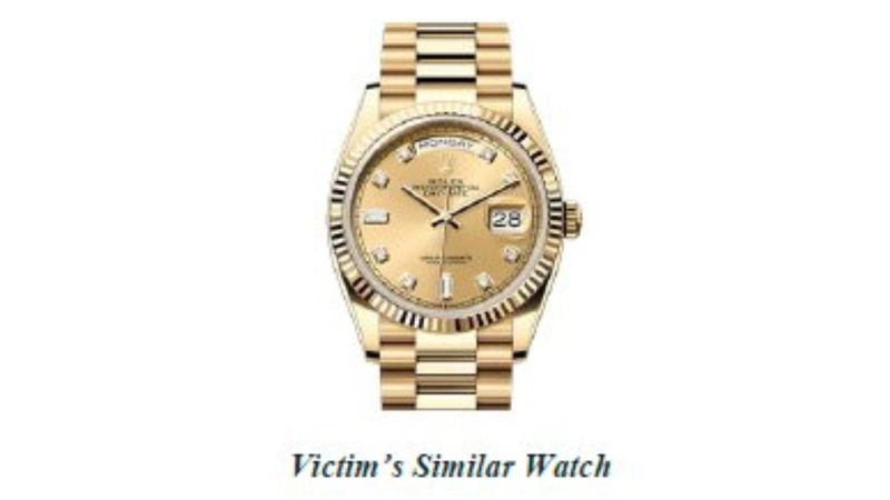 Victim's similar watch