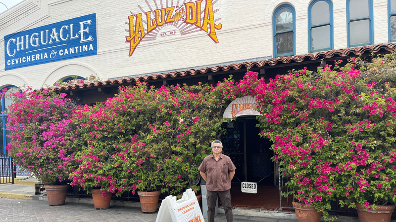 La Luz Del Dia w/operator David Solorzano standing outside