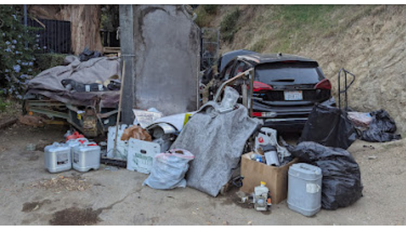 junk in yard