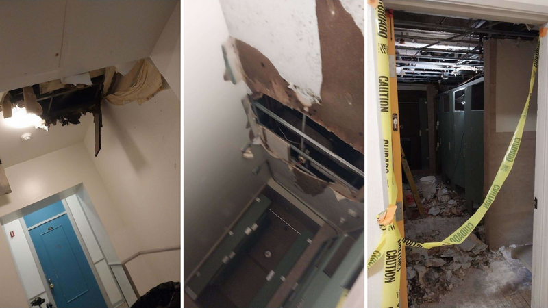 Photos of damage over the last year at Centennial Place
