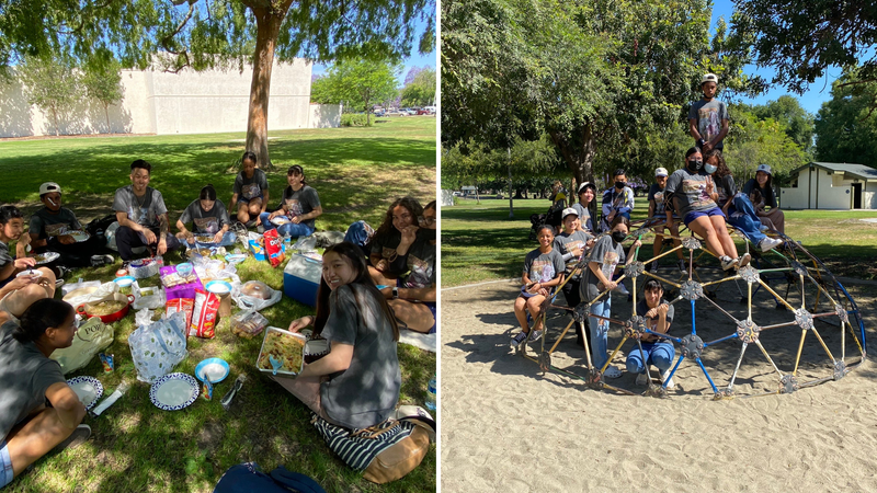 Potluck group of students who took the class