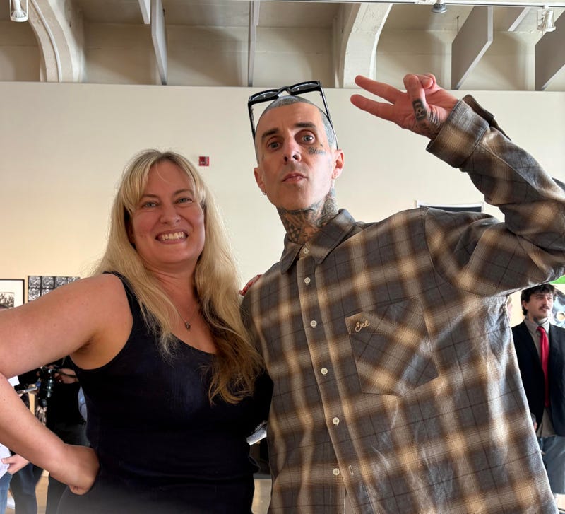 K-Frog's Pepper with Blink 182's Travis Barker at the Riverside Art Museum