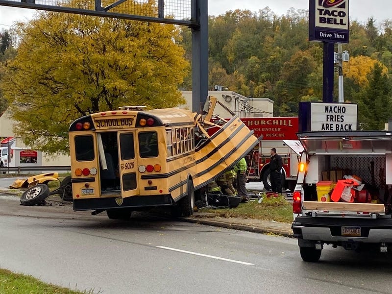 School bus accident in Forest Hills