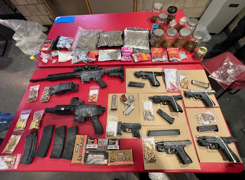 Guns and drugs seized from Luis Acevedo