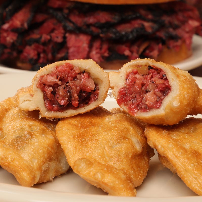 The “pastrogi” features Katz’s legendary pastrami inside of Veselka’s signature dumpling
