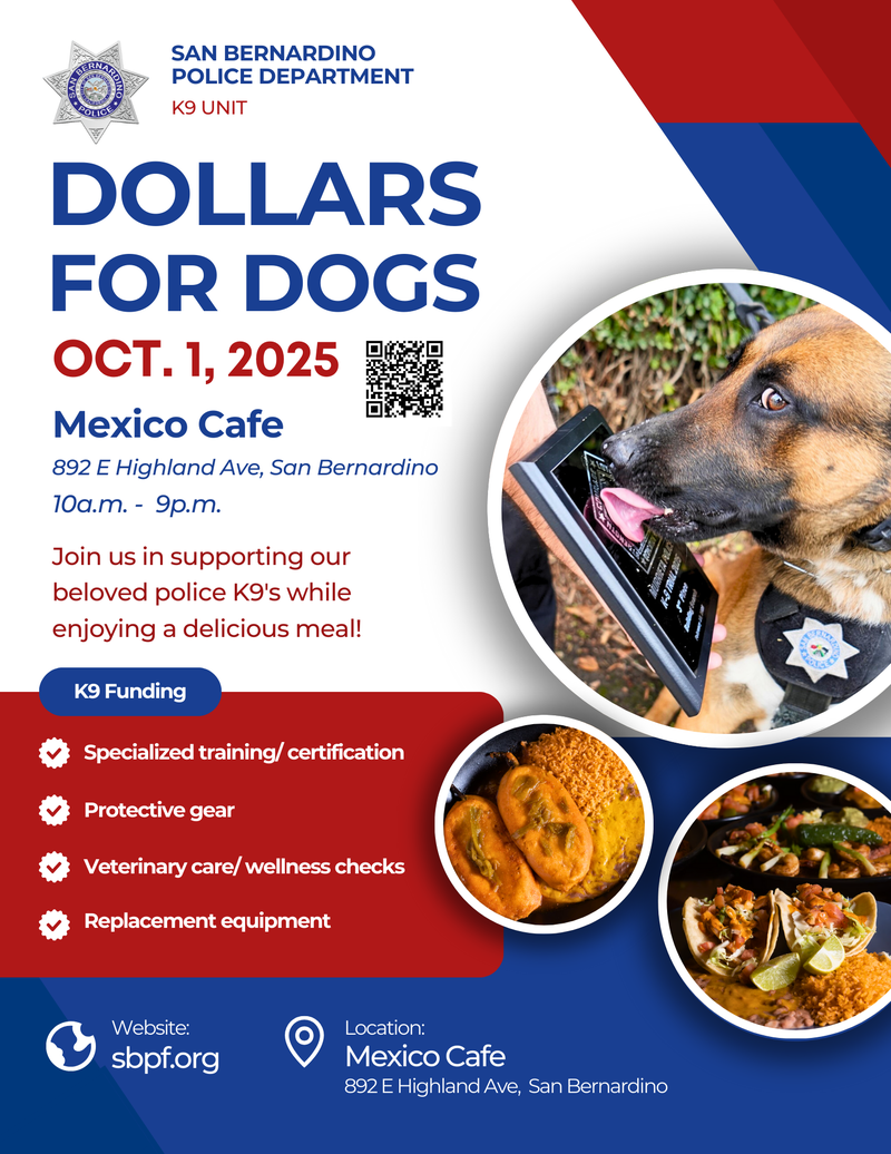 Dollars for Dogs flyer
