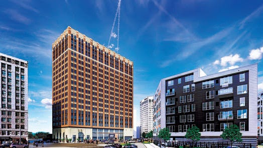 Detroit's United Artists Building undergoing $75M redevelopment into mixed-income housing with retail, dining