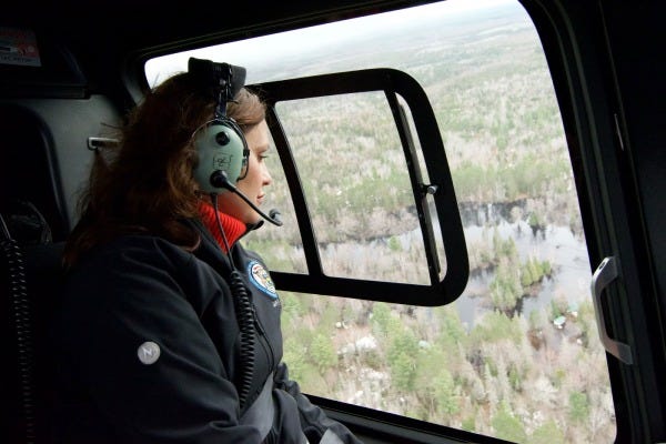 Governor Whitmer surveying flash flood conditions in the Upper Peninsula