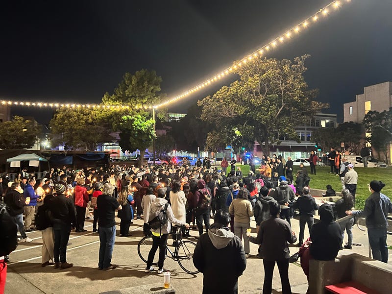 Oakland’s Chinatown community remembered recent victims killed in Monterey Park, Half Moon Bay and East Oakland during a candlelight vigil on Wednesday.