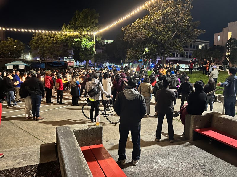 The gathering, which was held at Wilma Chan Park at 810 Jackson St., offered a chance for the Oakland community to come together in their grief.