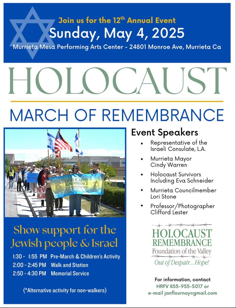March of Remembrance flyer