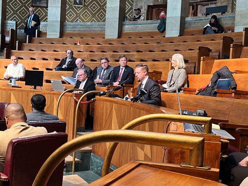 Buffalo, N.Y. - Dental professional speaking on fluoride at Buffalo City Hall during a Buffalo Common Council Community Development meeting. (1/31/2023)
