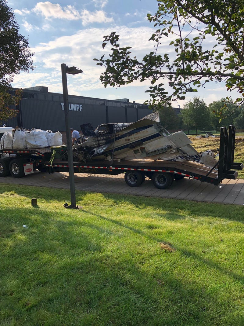 The tail of the jet will be hauled away today