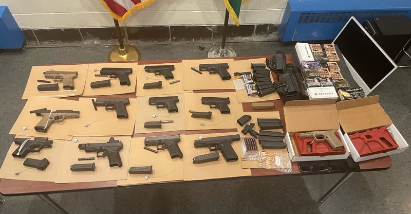 Ghost guns recovered from Cory Davis' apartments.