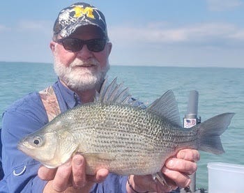 Scott Smith with state record white perch