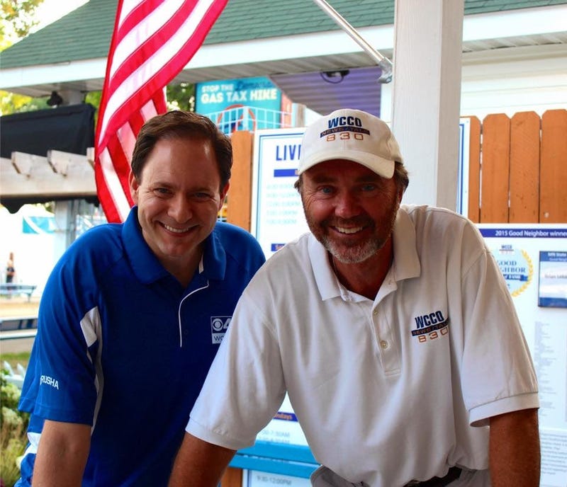 Jason DeRusha alongside News Talk 830 WCCO's Dave Lee.