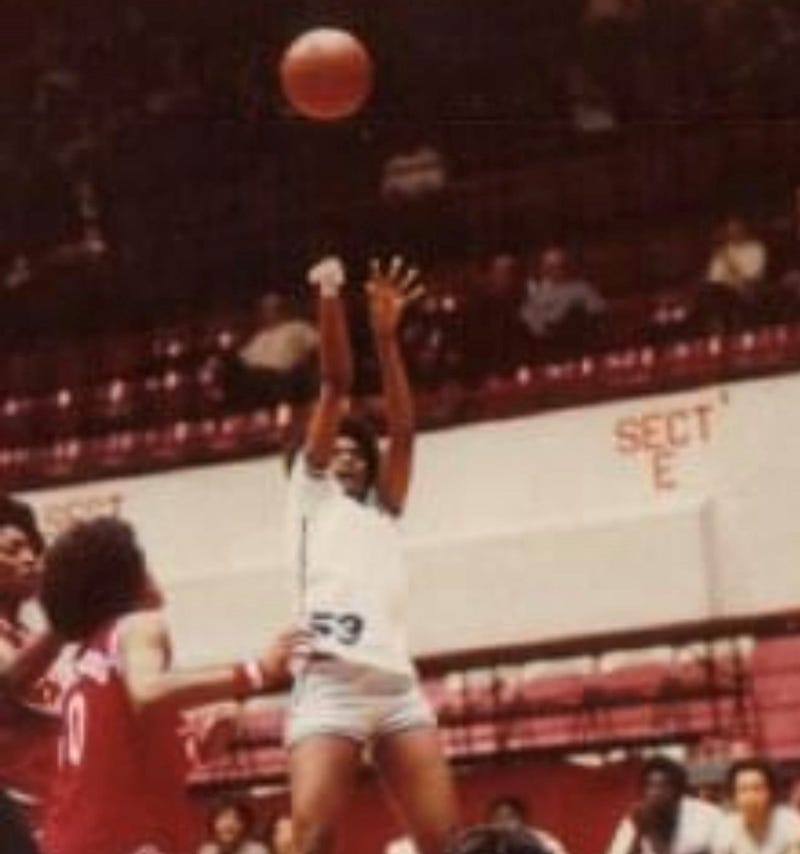 Val Walker playing at Cheyney University.