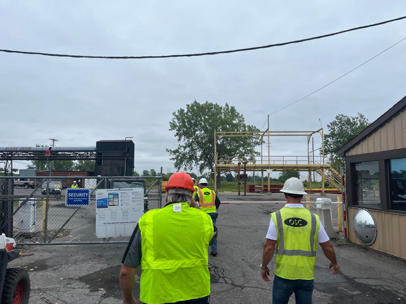 One of the main entrances to the River Road property that used to house the Tonawanda Coke plant.