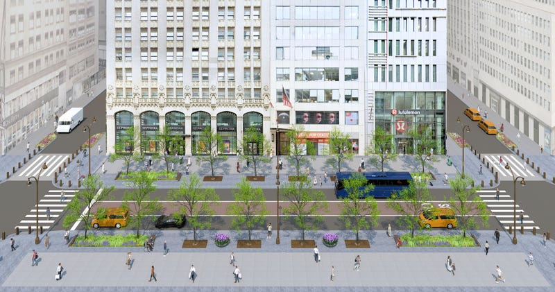 Rendering of the Future of Fifth Avenue.