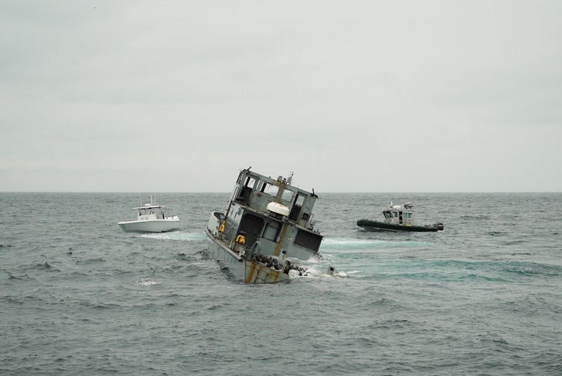 The South Carolina Department of Natural Resources (SCDNR), in partnership with Coastal Conservation Association (CCA) South Carolina and Steven’s Towing Company, has deployed a decommissioned Navy torpedo recovery vessel (TWR-8419), known as the HAZAR, as part of the state’s Marine Artificial Reef Program.