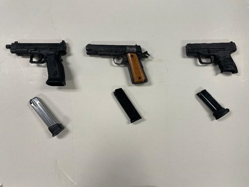 Guns that Gaillard allegedly sold to an undercover police officer in New York City.