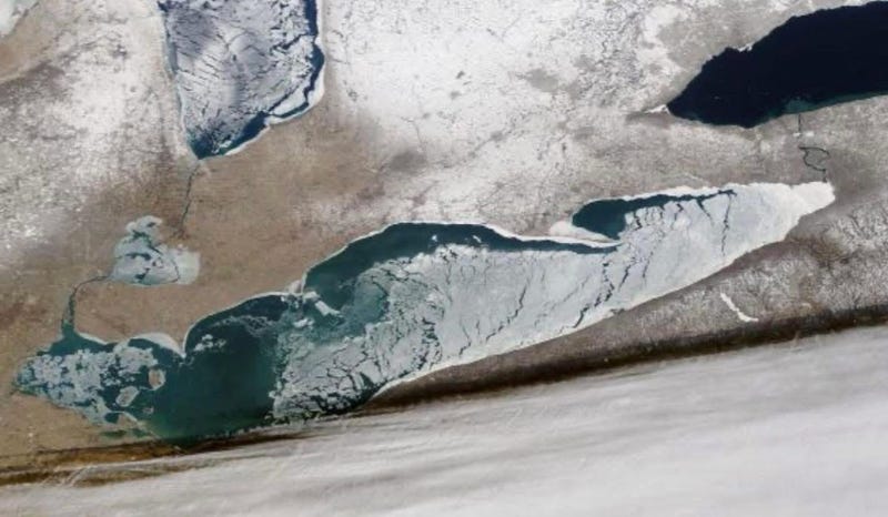 Lake Erie ice cover. March 2, 2026