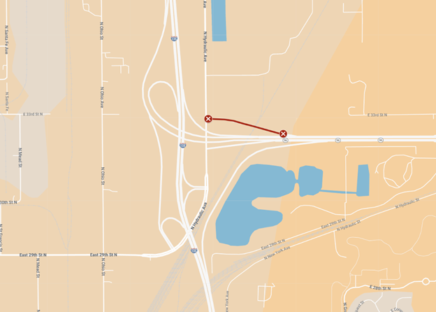 KDOT closing K-96 ramp to Hydraulic