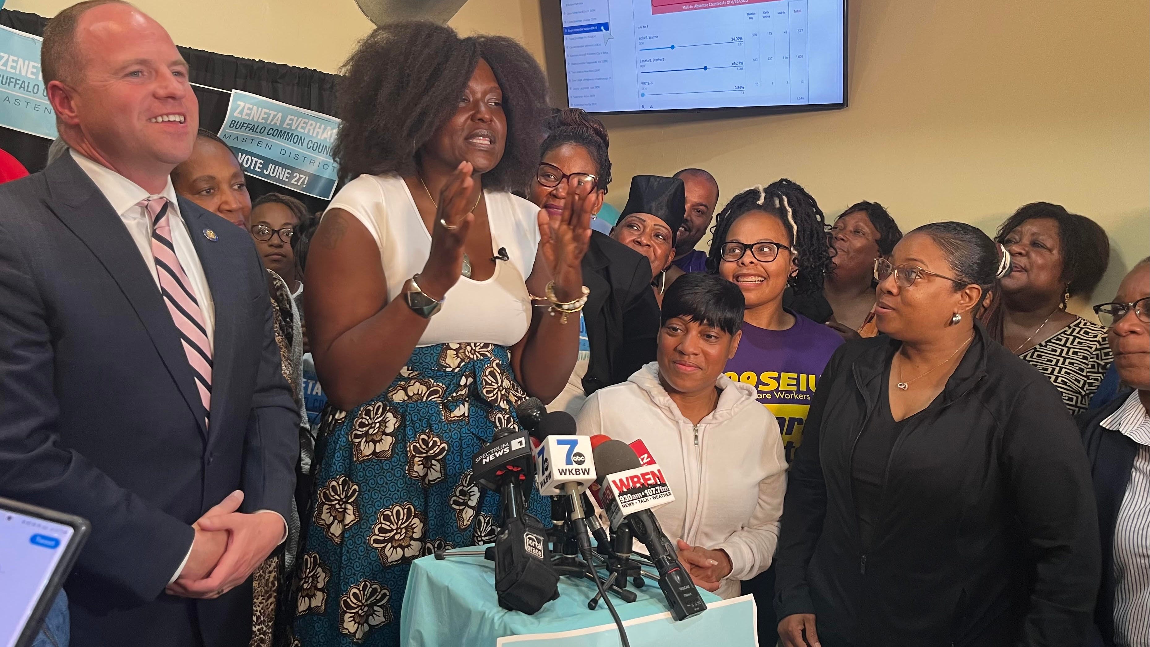 'For East Buffalo, for Zaire': Everhart wins primary for Buffalo Common Council's Masten District seat