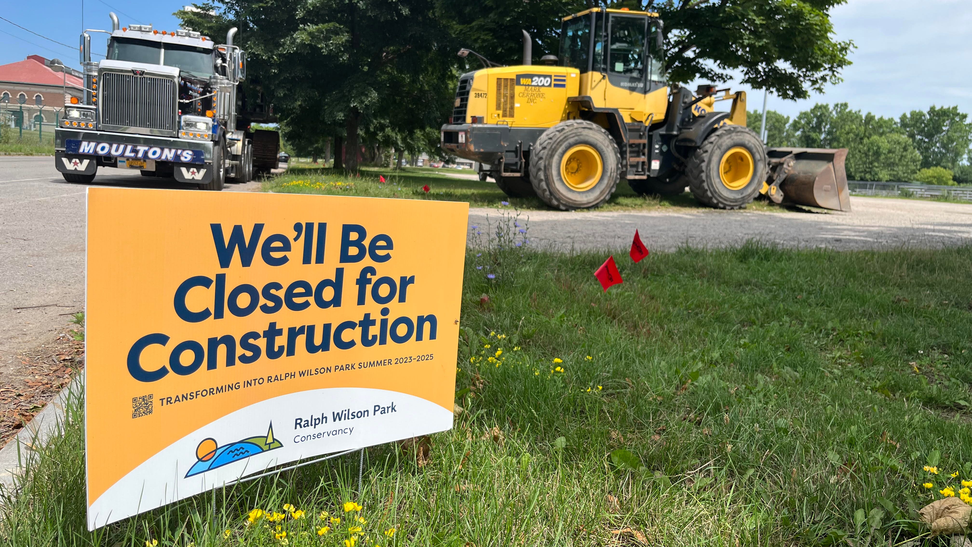 Constructing fencing coming up as active construction commences for Ralph Wilson Jr. Park