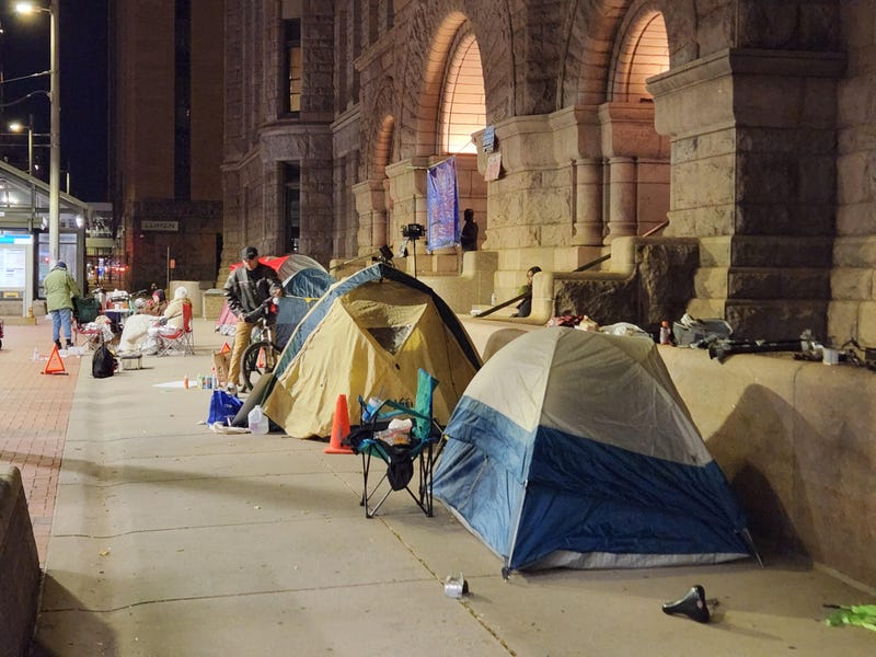 Encampment at city hall