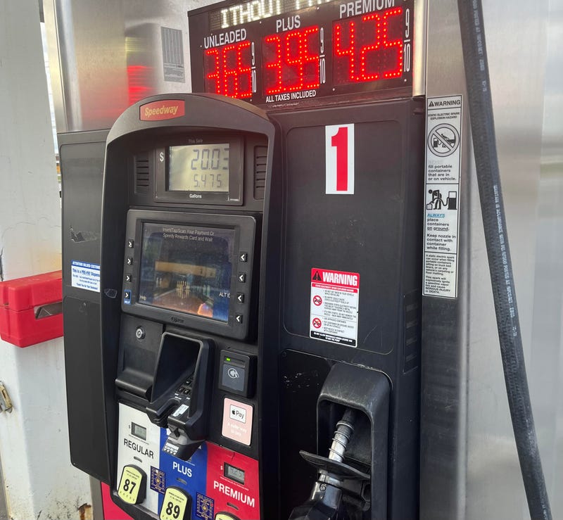 A gas station pump in Amherst, N.Y. (12/2/2022)