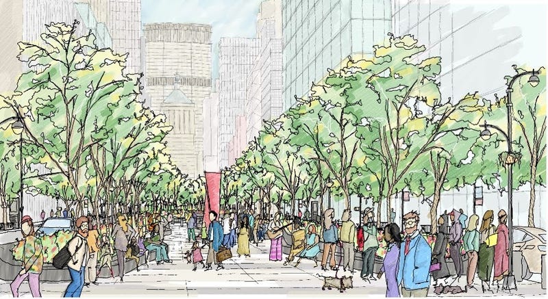 The plan would bring more green space to 11 blocks north of Grand Central Terminal on the East Side