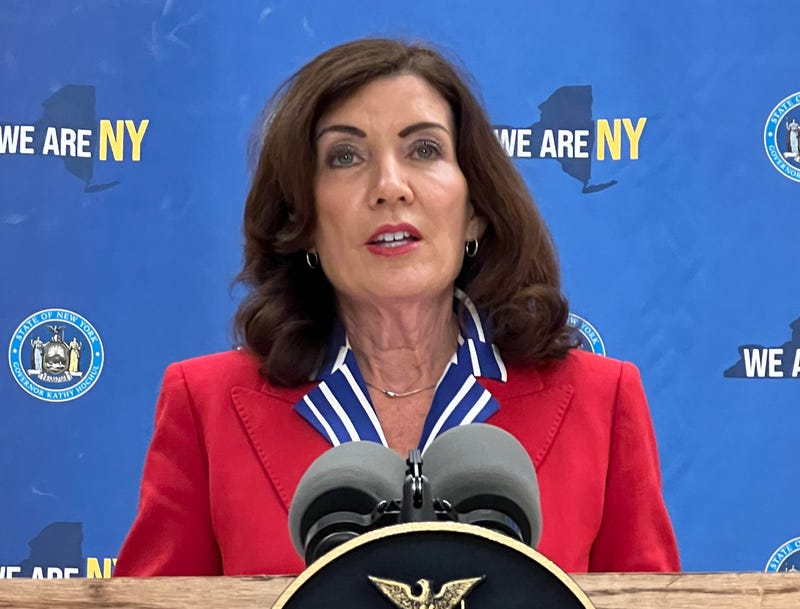 Hochul announced at a Monday news conference that the Biden administration had given the OK to using Floyd Bennett Field as a migrant shelter